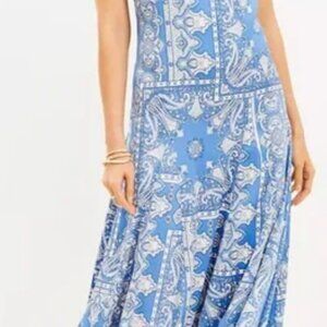 Blue Bandana Pattern Dress